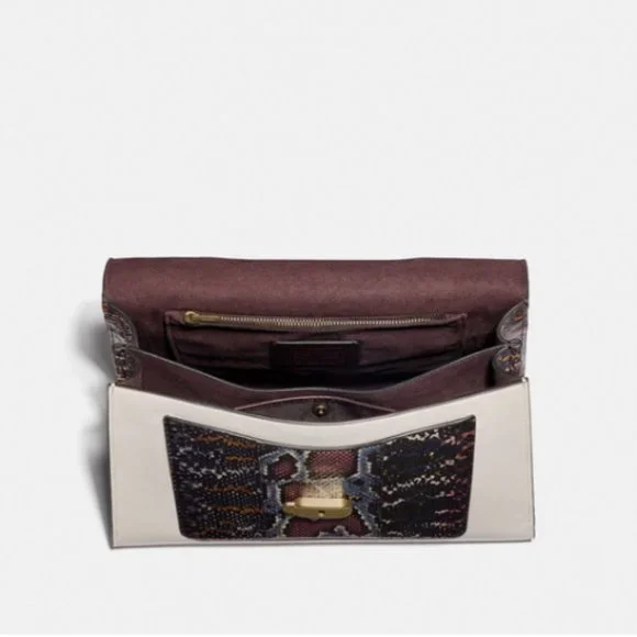 ❤️SOLD❤️ Coach Tabby Top Handle In Colorblock Snakeskin - Picture 12 of 13